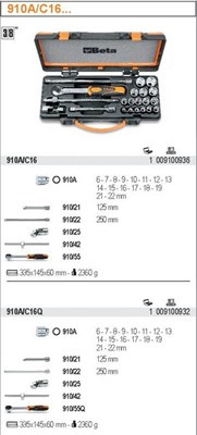 ZESTAW NASAD. 3/8  (16 szt)    BETA