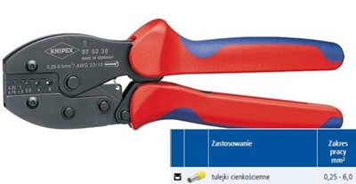 SZCZYPCE DO KONEKT.TULEJKOWYCH 0.5-6.0 MM2    KNIPEX