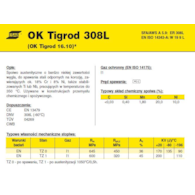 DRUT FI 2.00/1000 308L OK16.10 TIGROD /5kg/
