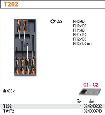 ZESTAW WKRETAKOW 1262 (6 SZT.)   BETA