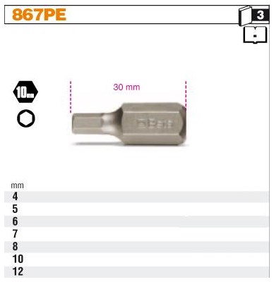 BIT 10MM- H12- 30MM  IMBUS  BETA