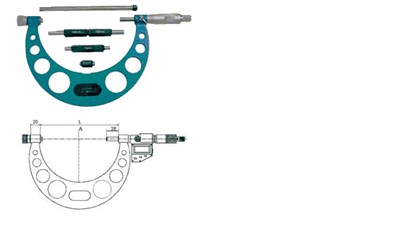 MIKROMETR   0-150 WYM. KOWAD. 6SZT