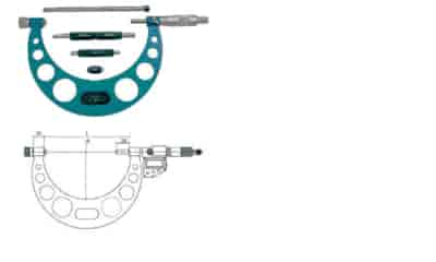 MIKROMETR   0-150 WYM. KOWAD. 6SZT