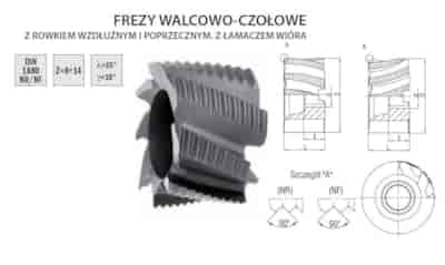 FREZ NASADZANY FI  40,0  32 Z8 NR d16 HSSE