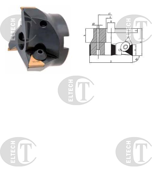 FREZ SKL. GLOWICA FI  50,0 K90°  16,5/40 Z3 d22 220.17