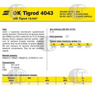 DRUT FI 3.20/1000 ALSI5 OK18.04 TIGROD 4043 ALU /2,5kg/