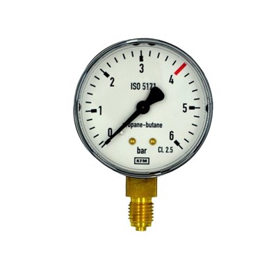 MANOMETR M63  0- 6 BAR PROPAN-BUTAN