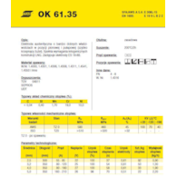 ELEKTRODA OK 61.35 3.20/1.7 /KARTON 5.1KG/ VP