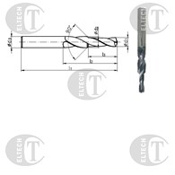 WIERTLO STOPNIOWE FI  3,30/6,00  90° HA6 M 4 VHM TIALN 1300