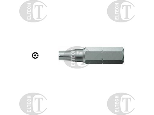 BIT 1/4”- TX10- 25MM  TORX  Z OTWOREM  WERA