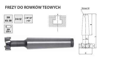 FREZ TEOWY FI 16,0 7/57 Z6 HA12 HSS
