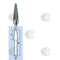 PILNIK OBROTOWY KEL FI 12 30/ 75 HA6 ALU HM STOZKOWY ZAOKRAGLONY