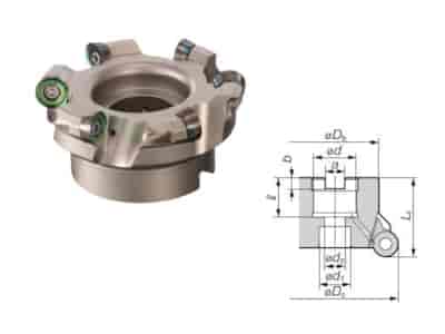 FREZ SKL. GLOWICA  FI 63,0 KX* 12/40 Z5 D22 WRCX