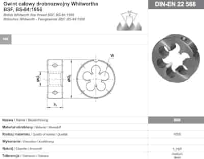 NARZYNKA BSF  3/8-20 DIN-22568 HSS 800