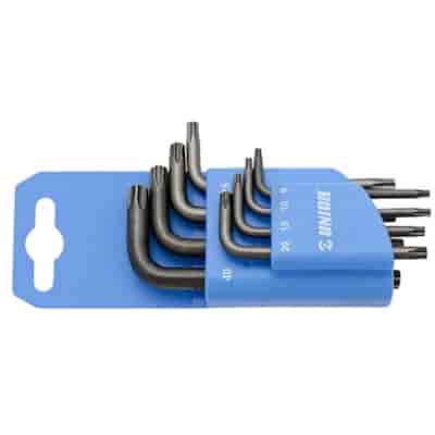 KLUCZE IMBUSOWE TORX ZESTAW 9 SZT. TX8-40 UNIOR
