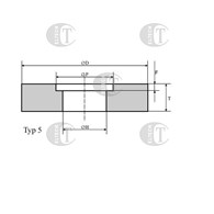 TARCZA T5-A-  16/25/ 6 99A 60K / 9x18/ BIALA