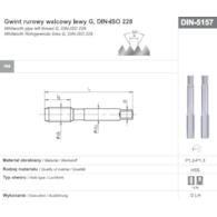 GWINTOWNIK G  3/8  NGRA/2 DIN-5157 LH HSS