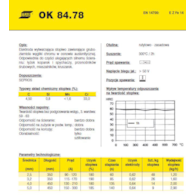 ELEKTRODA OK 84.78 3.20/1.7 /KARTON 10.2KG/ / OK WEARTRODE 60 T /