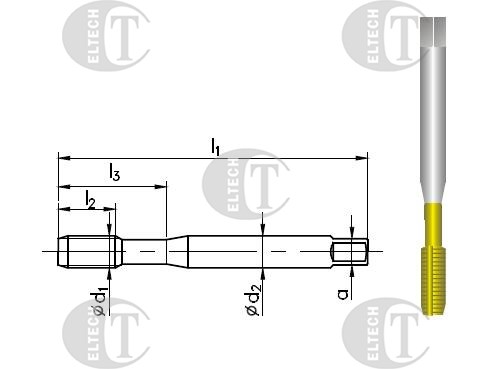 WYGNIATAK M 8 DIN-371C HSSE-PM WGN TIN BEZ ROWKOW