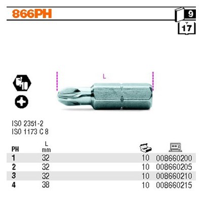 BIT 5/16”- PH3- 32MM BETA