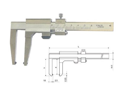 SUWMIARKA SPEC.  50 DO TARCZ HAMULC. 0,1  SZCZEKI 50