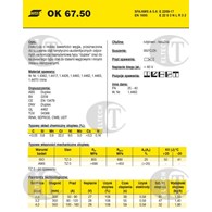 ELEKTRODA OK 67.50 2.50/0.7 VP /KARTON 4.2KG/