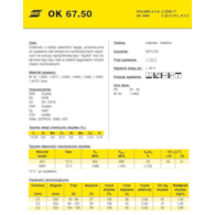 ELEKTRODA OK 67.50 2.50/0.7 VP /KARTON 4.2KG/