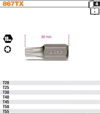 BIT 10MM- TX20- 30MM  TORX  BETA