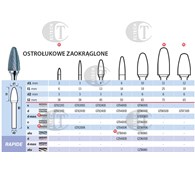 PILNIK OBROTOWY RBF FI 12 19/ 65 HA6 D HM OSTROLUKOWY ZAOKRAGLONY