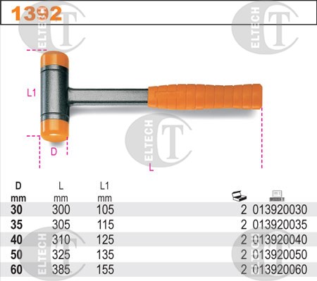 MLOTEK PLASTIKOWY 1392/40   BETA