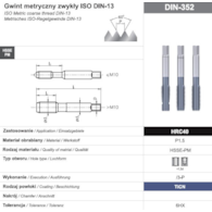 GWINTOWNIK M 4 NGMM/3-P DIN-352 (6HX) HSSE-PM TICN HRC40