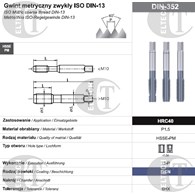 GWINTOWNIK M 6 NGMM/3-P DIN-352 (6HX) HSSE-PM TICN HRC40