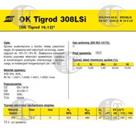 DRUT FI 1.20/1000 308L-SI OK16.12 TIGROD /5kg/