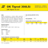 DRUT FI 1.20/1000 308L-SI OK16.12 TIGROD /5kg/