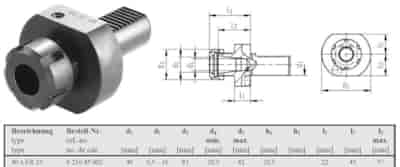 OPRAWKA 1220-40 ER25 E4-40*ER25  HEIMATEC