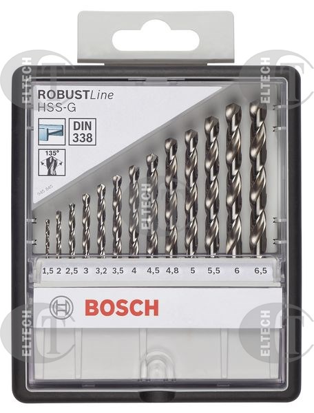 WIERTLA ZESTAW NWKA FI  1,50- 6,50MM 13PC HSS SZL. ROBUST LINE