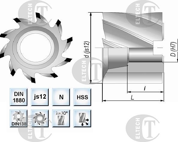 FREZ NASADZANY FI  50,0  36 Z8 d22 HSSE