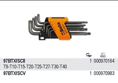 KLUCZE TRZPIEN.(8 SZT) TORX   BETA.