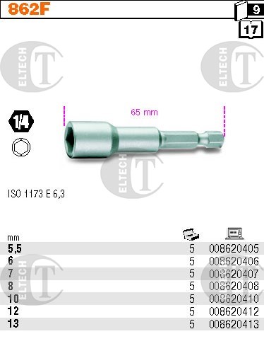 BIT 1/4''- 6MM Z NASADKA  BETA