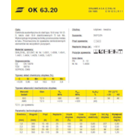 ELEKTRODA OK 63.20 2.50/0.7 /KARTON 4.2 KG/ VP