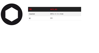 ZESTAW KLUCZY TRZPIENIOWYCH Z REKOJESCIA T 84TC.JE5        FACOM