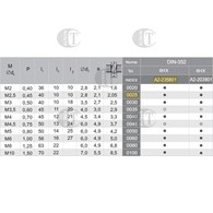 GWINTOWNIK M 2,5 NGMM/3-P DIN-352 (6HX) HSSE INOX