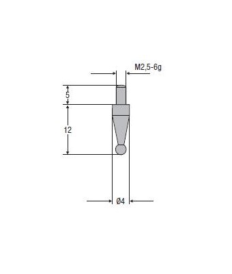 KONCOWKA POMIAR M2,5 KULKA FI2,00