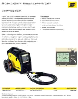 POLAUTOMAT SPAW.CADDY MIG C200i  + MXL 180 3m