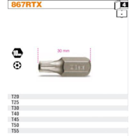 BIT 10MM- T30- 30MM  R-TORX  BETA