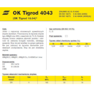 DRUT FI 1.60/1000 ALSI5 OK18.04 TIGROD 4043 ALU /2,5kg/