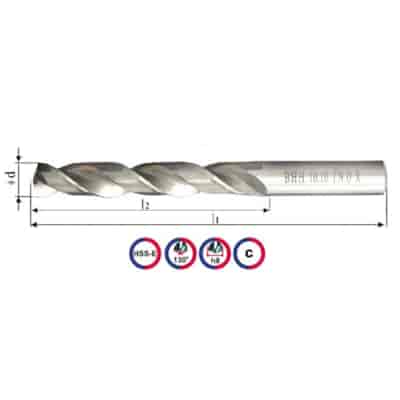 WIERTLO NWKA FI 17,00 125/184MM HSSE SZL. INOX PROFI
