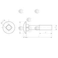 SRUBA ZAMKOWA  M12x200 DIN 603 PN82406 KL. 4.8 OCYNK