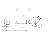 SRUBA ZAMKOWA M10X240 DIN 603 PN  82406 Kl.4.8 OCYNK