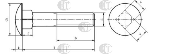 SRUBA ZAMKOWA M10X240 DIN 603 PN  82406 Kl.4.8 OCYNK